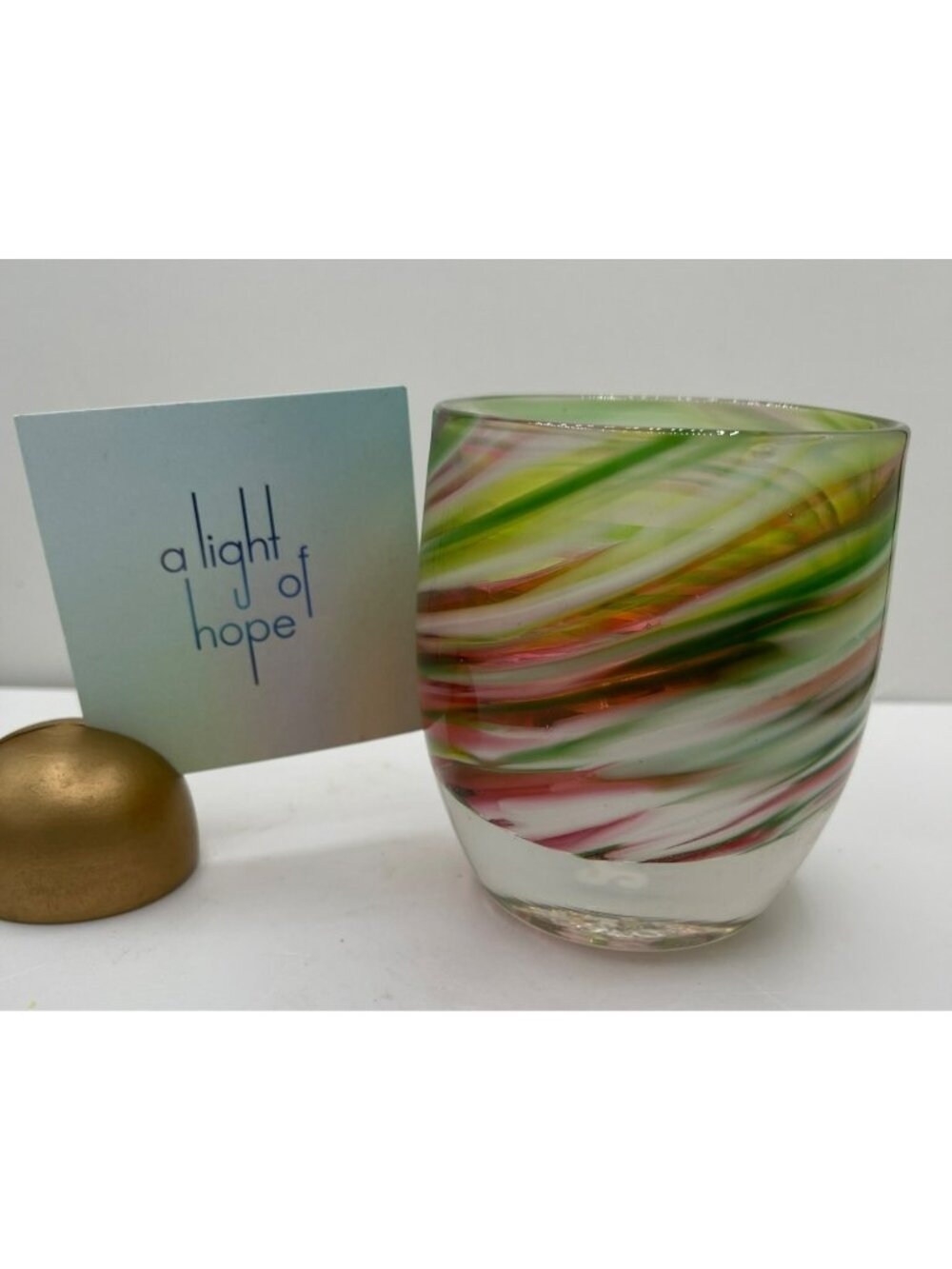 Sugar Plum Fairy Glassybaby-Gift for Friend-Multicolored Glassbaby-Hand Blown Vo